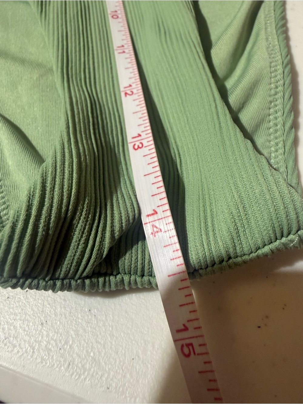 Aerie Ribbed Sage Green High Cut Cheeky Bikini Set Scoop Top Mixed Sizes M/L - Picture 12 of 12